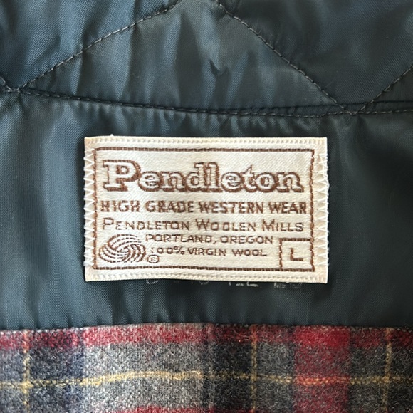 Pendleton | Men’s red/grey Canyon Plaid Western button down shirt, pockets, sz L - Picture 14 of 16